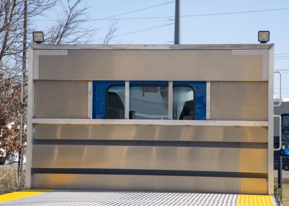 Close up on cab rack