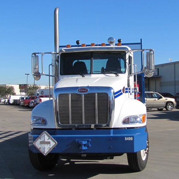 Front view of Peterbilt truck