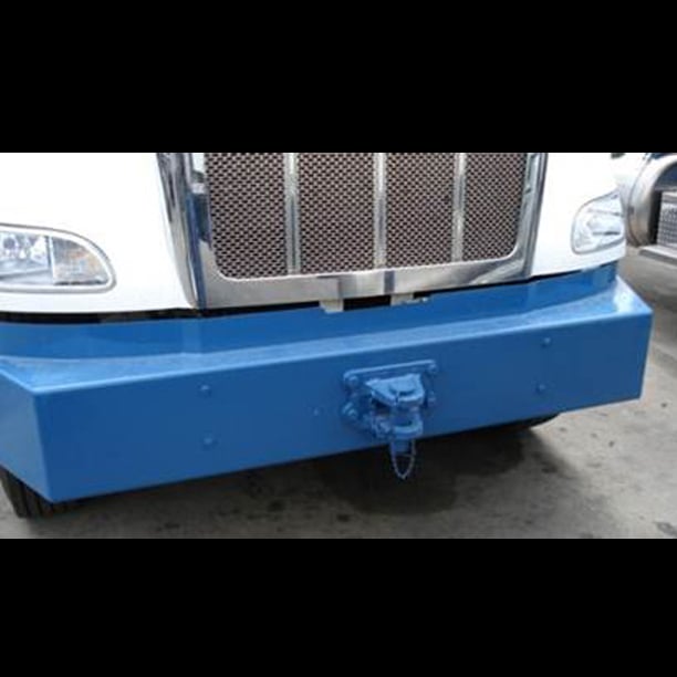 Blue truck bumper