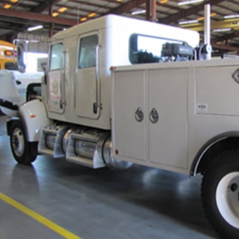 White utility truck body