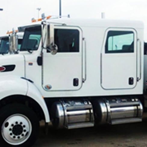 Side view of crew cab