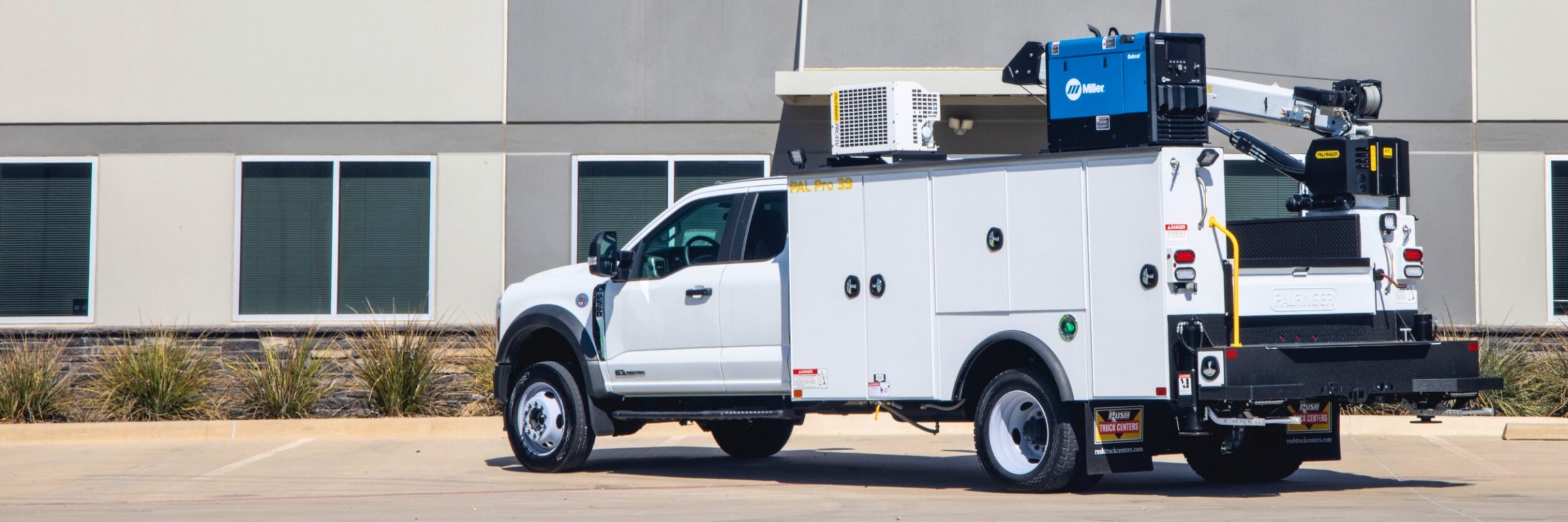 Ford truck with Palfinger service truck body